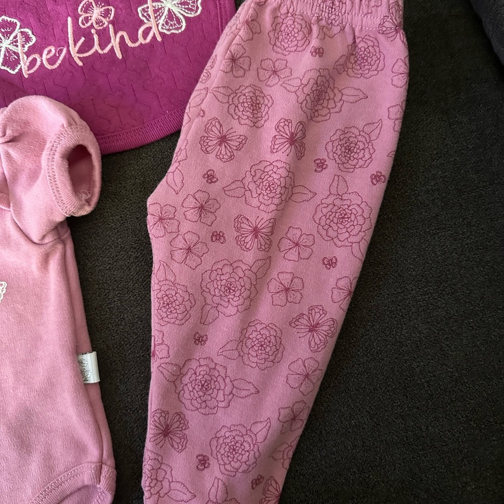 4 Piece Set Duck Duck Goose Babygirl Outfit 0-3mo - Picture 5 of 5